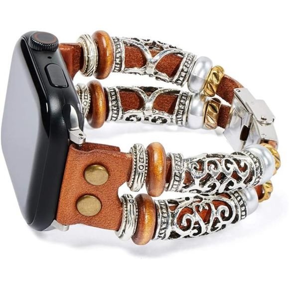 NEW Boho Beaded Luxury Apple Watch Band - Picture 1 of 6